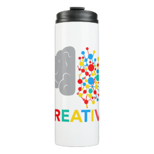 Creative Brain Colourful Nodes and Network Thermal Tumbler