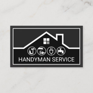 Creative Building Frame Handyman Tools Business Card