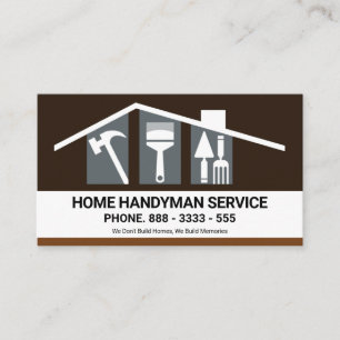 Creative Building Roof Handyman Tools Business Card