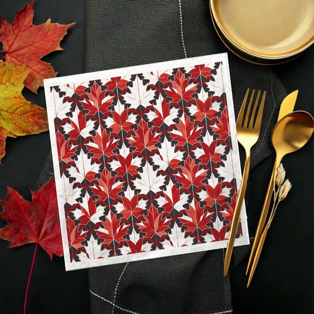 Creative Canadian Maple Leaf Pattern ID1072 Napkin (Creator Uploaded)