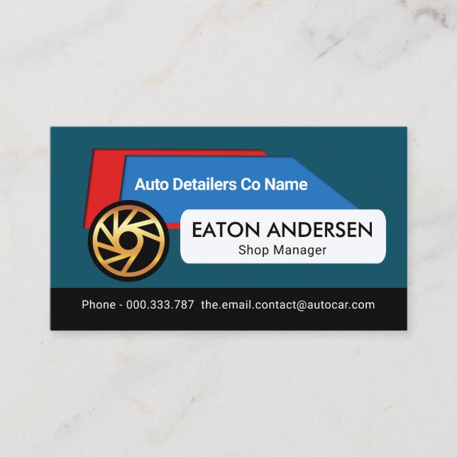 Creative Car Placard Detailing Business Card (Front)