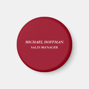 Creative Carmine Red Minimalist Classical Italic Magnet
