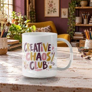 Creative Chaos Club Expressive Typography Mug