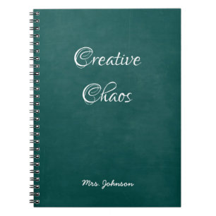 Creative Chaos Green Notebook