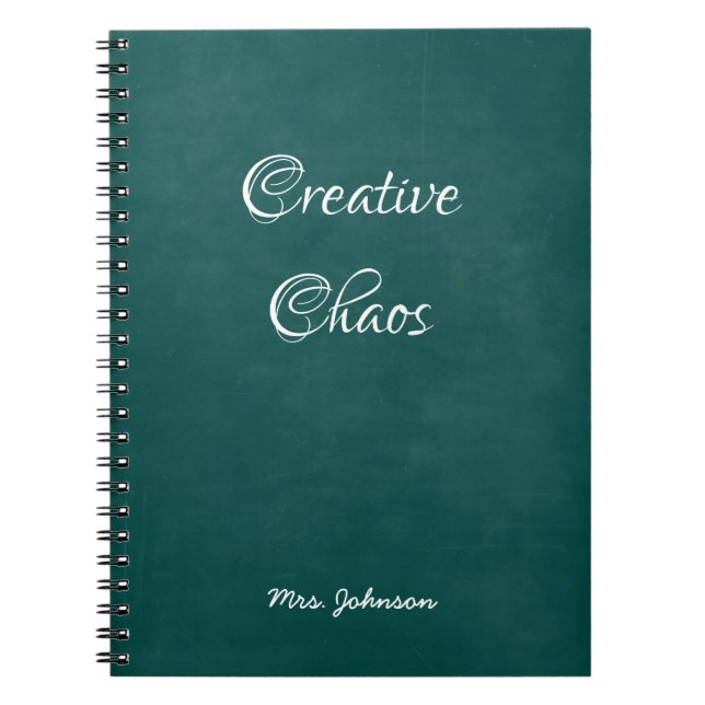 Creative Chaos Green Notebook (Front)