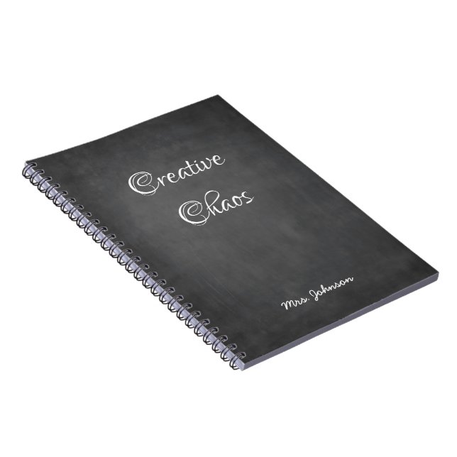 Creative Chaos Rustic Grey Notebook (Right Side)