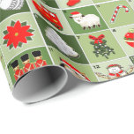 Creative Christmas Advent Calendar Wrapping Paper<br><div class="desc">Fun holiday gift wrap or Christmas party decoration featuring 25 Christmas images for all ages.</div>