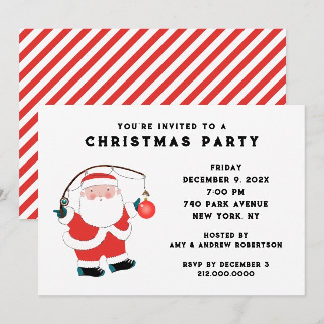 Creative Christmas Holiday Party Invitation (Front/Back)
