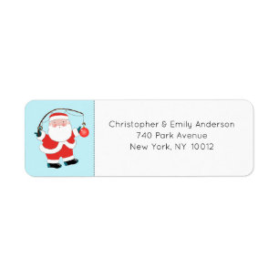 Creative Christmas Holiday Return Address Label
