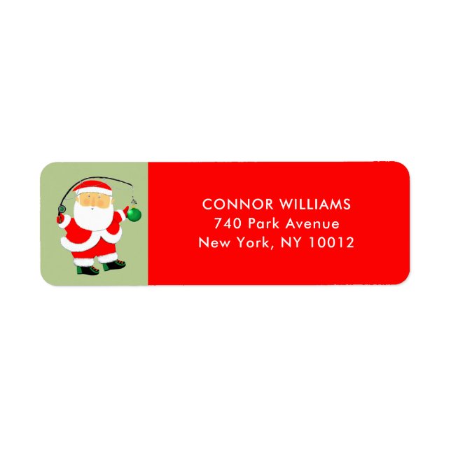 Creative Christmas Holiday Return Address Label (Front)