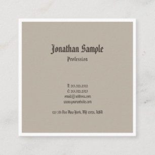 Creative Classic Nostalgic Design American Text Square Business Card