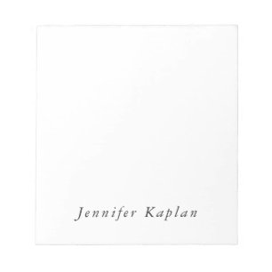 Creative Classical White Minimalist Professional Notepad