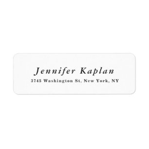 Creative Classical White Minimalist Professional Return Address Label