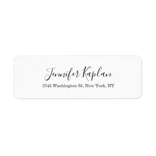 Creative Classical White Minimalist Professional Return Address Label