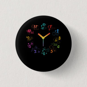 Creative Clock Math Love this Math clock Time Math 3 Cm Round Badge