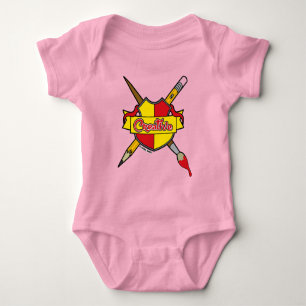 Creative Coat of Arms Screwball Graphics Baby Bodysuit