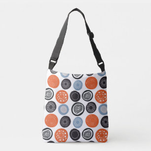 Creative, colorful geometric circle pattern. crossbody bag