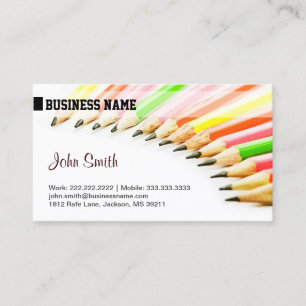 Creative Coloured Pencils Design Business Card