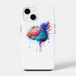 Creative Colourful Brain Splash Artwork iPhone 14 Case
