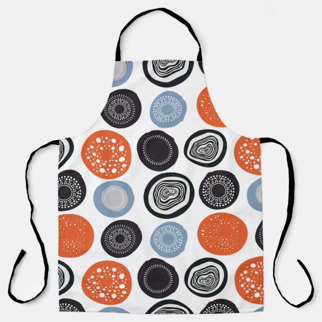Creative, colourful geometric circle pattern. apron (Front)