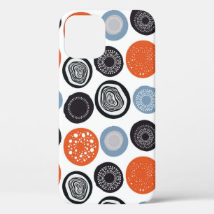 Creative, colourful geometric circle pattern. iPhone 12 case