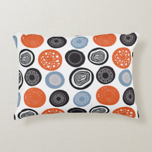 Creative, colourful geometric circle pattern. decorative cushion