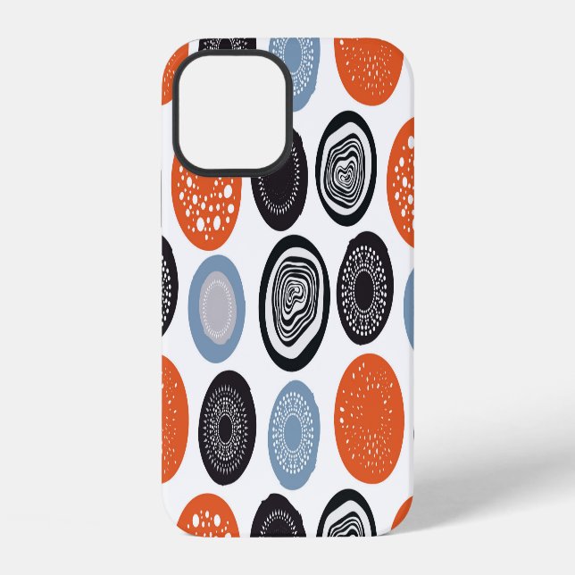 Creative, colourful geometric circle pattern. iPhone case (Back)