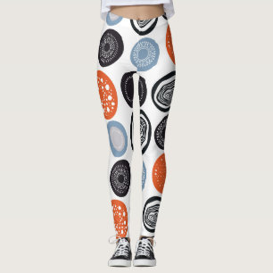 Creative, colourful geometric circle pattern. leggings