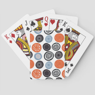 Creative, colourful geometric circle pattern. playing cards