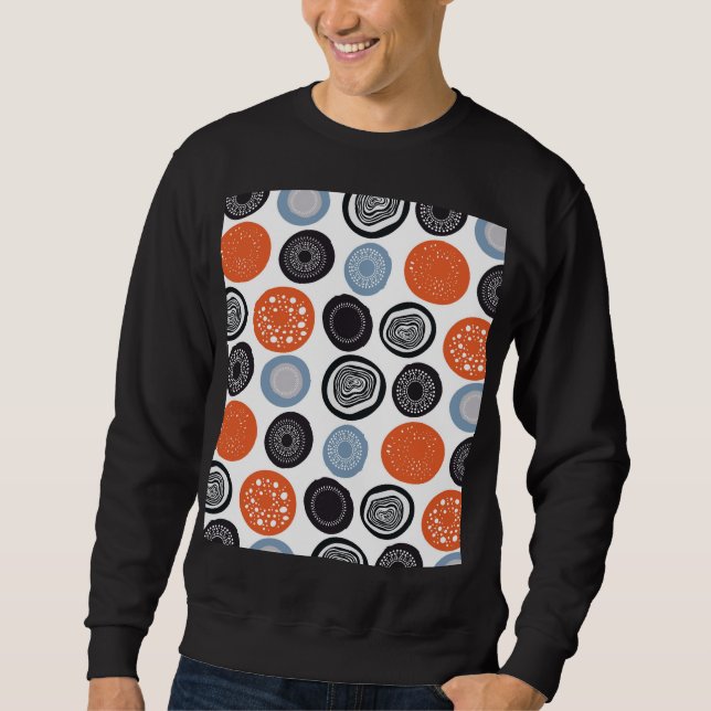 Creative, colourful geometric circle pattern. sweatshirt (Front)