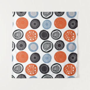 Creative, colourful geometric circle pattern. tapestry