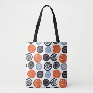 Creative, colourful geometric circle pattern. tote bag