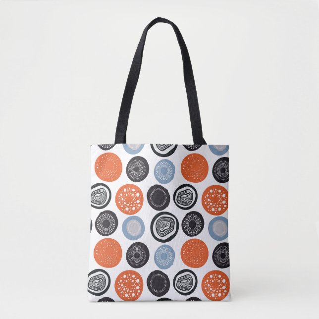 Creative, colourful geometric circle pattern. tote bag (Front)