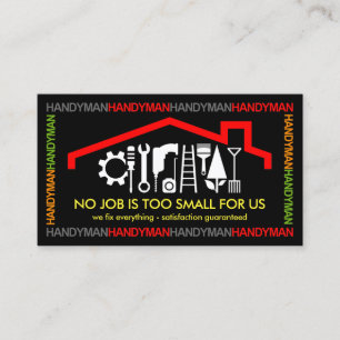 Creative Colourful Handyman Caption Frame Business Card