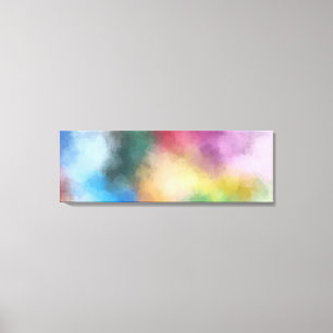 Creative Colourful Modern Abstract Art Yellow Red Canvas Print