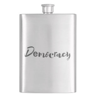 Creative, cool, modern, playful design Democracy Hip Flask