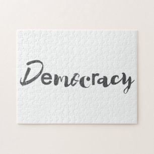 Creative, cool, modern, playful design Democracy Jigsaw Puzzle