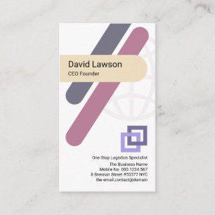 Creative Crisscross Stripes Global CEO Founder Business Card
