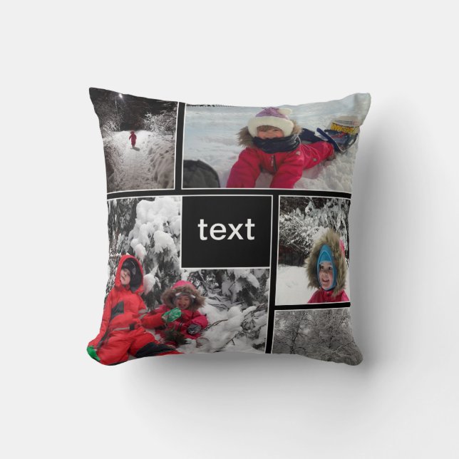 Creative design for your photos kids fun winter ga cushion (Front)