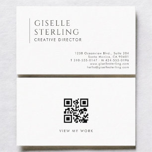 Creative Director Modern Professional QR Code Business Card