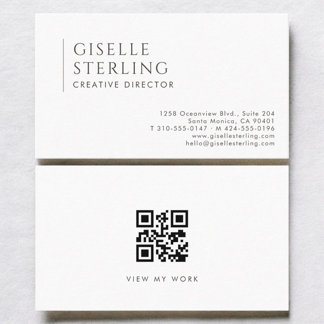 Creative Director Modern Professional QR Code Business Card (Creator Uploaded)
