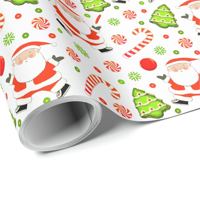 Creative Disc Golf Holiday Gift Wrapping Paper (Roll Corner)