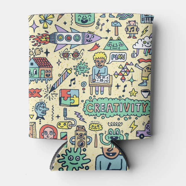 Creative Doodles: Fun Activity Set Can Cooler (Front)
