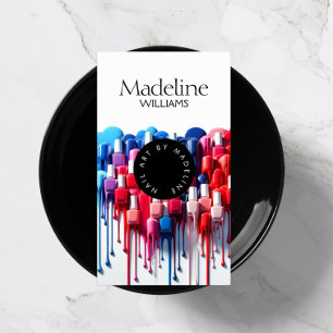 Creative Dripping Polish Nail Artist Salon Business Card