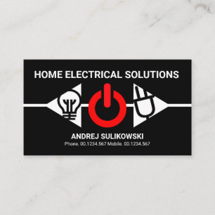 Creative Electrical Audio Panel Electrician Business Card