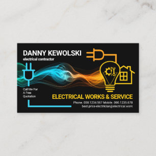 Creative Electrical Lightning Power Circuit Business Card