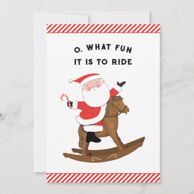 Creative Equestrian Christmas Holiday Card (Front)