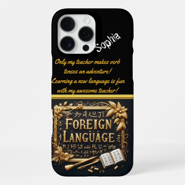 Creative Expression in Foreign Languages iPhone Case (Back)