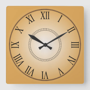 Creative Face Roman Numeral Square Wall Clock