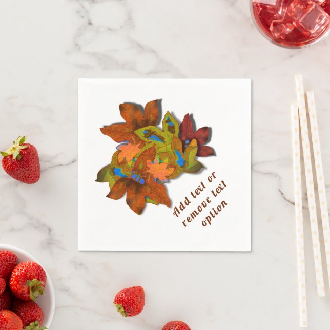 Creative Fall Leaves Thanksgiving Napkin (Insitu)
